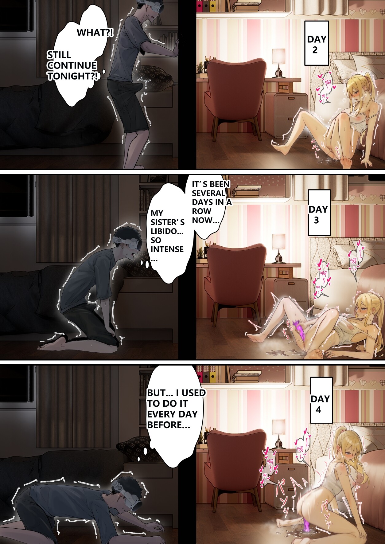 Hentai Manga Comic-My AR glasses can see various stats about my foster sister!?-Read-58